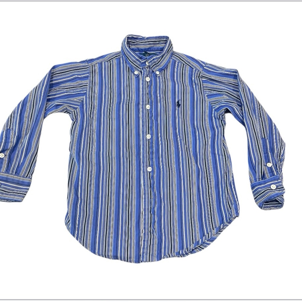 Ralph Lauren Casual/Formal Button Down Long Sleeve Shirt Kids Boy’s Sz 4T Blue